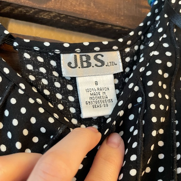 Black & white Polka dot two piece skirt set. - Picture 2 of 4